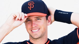 Next Story Image: Buster Posey congratulates Stephen Curry on winning MVP